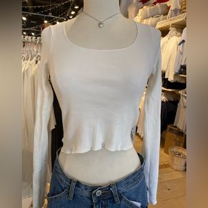 Brandy melville white McKenna crop top